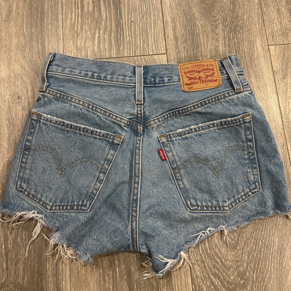 Levi's 501 High-Rise Light Wash Denim Shorts
